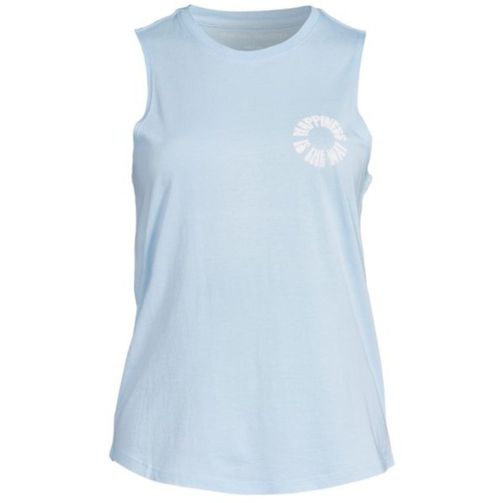 Spiritual Gangster ‘Happiness Is The Way Muscle’ Tank Light Blue Small
